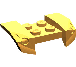 LEGO Mittlere Orange Kotflügel Platte 2 x 4 mit Overhanging Headlights (44674)