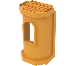 LEGO Medium Oranje Paneel 6 x 8 x 12 Tower met Venster (33213)
