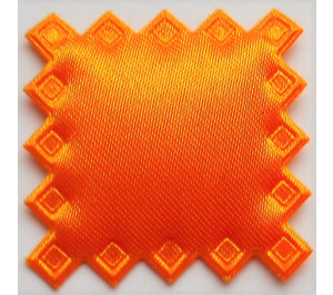 LEGO Medium Orange Pillow 4 x 4 with Diamonds Border
