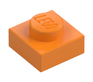 LEGO Medium orange Plade 1 x 1 (3024 / 30008)