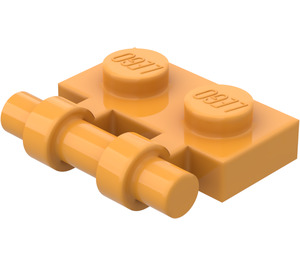 LEGO Medium oransje Plate 1 x 2 med Håndtak (Åpne ender) (2540)