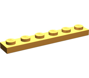 LEGO Medium Orange Plate 1 x 6 (3666)