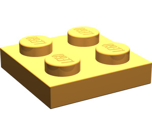 LEGO Orange moyen assiette 2 x 2 (3022 / 94148)