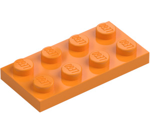 LEGO Medium Orange Plate 2 x 4 (3020)