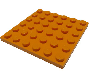 LEGO Medium Orange Plate 6 x 6 (3958)