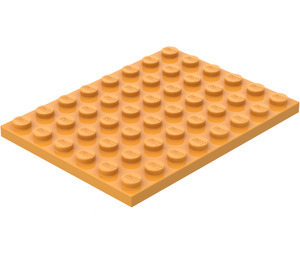 LEGO Orange moyen assiette 6 x 8 (3036)