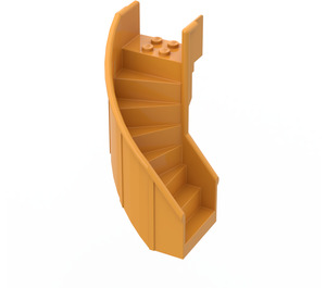 LEGO Mittleres Orange Treppe 6 x 6 x 7.333 Enclosed Gebogen (2046)