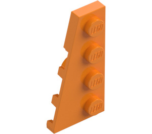 LEGO Orange Moyen Pièce de monnaie assiette 2 x 4 Aile La gauche (41770)