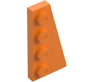 LEGO Mittleres Orange Keil Platte 2 x 4 Flügel Rechts (41769)