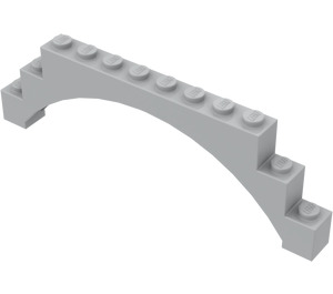 LEGO Gris pierre moyen Arche
 1 x 12 x 3 avec arc surélevé et 5 supports croisés (18838 / 30938)