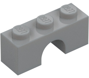 LEGO Střední kamenná šedá Klenba 1 x 3 (4490)