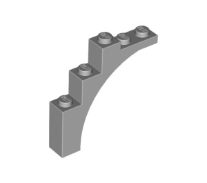 LEGO Mittleres Steingrau Bogen 1 x 5 x 4 Unregelmäßiger Bogen, verstärkte Unterseite (76768)