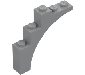 LEGO Medium Stone Gray Arch 1 x 5 x 4 Regular Bow, Unreinforced Underside (2339 / 14395)