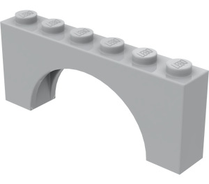 LEGO Mittleres Steingrau Bogen 1 x 6 x 2 Dickes Oberteil und verstärkte Unterseite (3307)