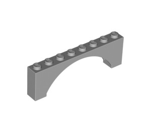 LEGO Medium Steengrijs Boog 1 x 8 x 2 Verhoogde, dunne bovenkant zonder versterkte onderkant (16577 / 40296)