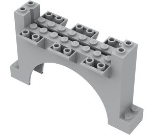 LEGO Medium Stone Gray Arch 2 x 12 x 6 Wall with Slopes (30272)