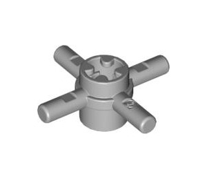 LEGO Medium Stone Gray Axle Connector Hub with 4 Bars Unreinforced (48723)