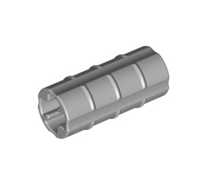 LEGO Medium Stone Gray Axle Connector (Ridged with 'x' Hole) (6538)