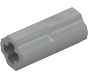 LEGO Medium Stone Gray Axle Connector (Smooth with 'x' Hole) (59443)