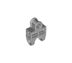 LEGO Medium Stone Gray Ball Connector with Perpendicular Axleholes and Vents and Side Slots (32174)