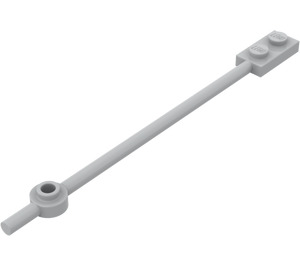 LEGO Medium steingrå Stang 1 x 12 med 1 x 2 Plate / 1 x 1 Rund Plate (Solid 1 x 2 knotter) (42445 / 49546)