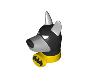 LEGO Medium Stone Gray Batdog Head (39387)