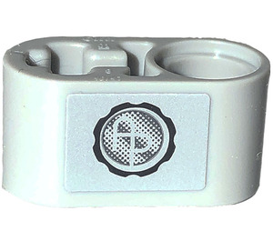 LEGO Medium Stone Gray Beam 2 with Axle Hole and Pin Hole with Logo Sticker (40147)