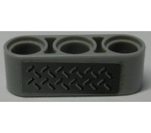 LEGO Medium Stone Gray Beam 3 with Checker Plate Sticker (32523)