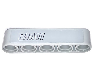 LEGO Medium Stone Gray Beam 5 with BMW Logo on Left Side Sticker (32316)