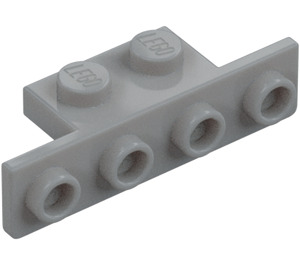 LEGO Medium Stone Gray Bracket 1 x 2 - 1 x 4 with Rounded Corners (2436 / 10201)