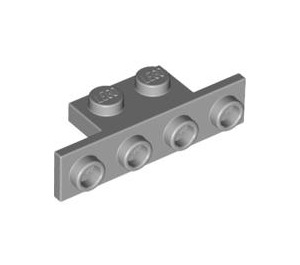 LEGO Medium Stone Gray Bracket 1 x 2 - 1 x 4 with Rounded Corners (2436 / 10201)