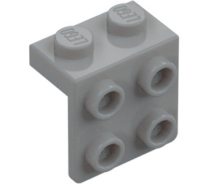 LEGO Keskitumma kivenharmaa Uloke 1 x 2 jossa 2 x 2 (21712 / 44728)