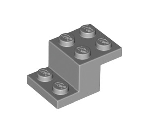 LEGO Medium Stone Gray Bracket 2 x 3 with Plate and Step with Bottom Stud Holder (73562)