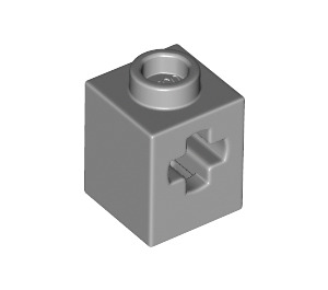 LEGO Medium Stone Gray Brick 1 x 1 with Axle Hole (73230)
