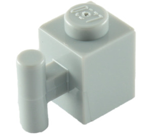 LEGO Mittleres Steingrau Backstein 1 x 1 mit Griff (2921 / 28917)