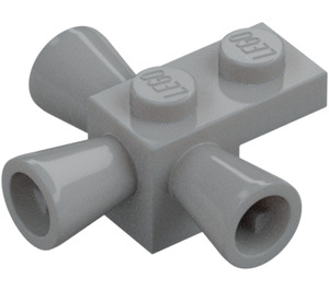 LEGO Medium Stone Gray Brick 1 x 1 with Positioning Rockets (3963)