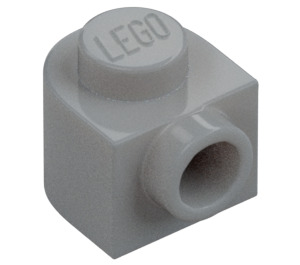 LEGO Gris piedra medio Ladrillo 1 x 1 x 0.7 Circular con Espiga lateral (3386)