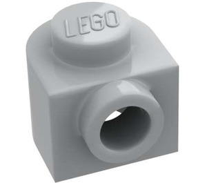 LEGO Gris pierre moyen Brique 1 x 1 x 0.7 Rond avec Côté Stud (3386)