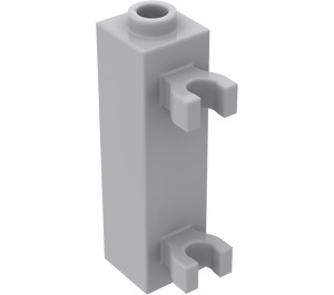 LEGO Medium steengrijs Steen 1 x 1 x 3 met Verticaal Clips (Holle nop) (42944 / 60583)