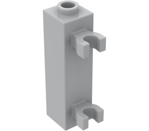 LEGO Medium Stone Gray Brick 1 x 1 x 3 with Vertical Clips (Hollow Stud) (42944 / 60583)