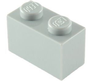 LEGO Mittleres Steingrau Backstein 1 x 2 mit Unterrohr (3004 / 93792)