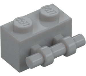 LEGO Medium Stone Gray Brick 1 x 2 with Handle (30236)