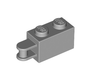 LEGO Mittleres Steingrau Backstein 1 x 2 mit Griff (Inset) (Einschubwelle) (26597)