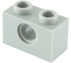 LEGO Mittleres Steingrau Backstein 1 x 2 mit Loch (3700)
