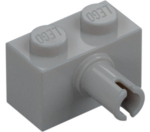 LEGO Medium stengrå Klods 1 x 2 med Pin med Bund Knops Holder (44865)