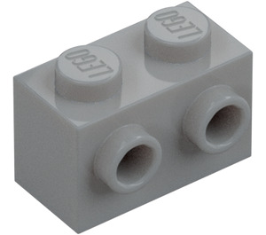 LEGO Medium steengrijs Steen 1 x 2 met Noppen aan Tegenoverliggende zijden (52107)