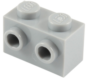 LEGO Medium Steengrijs Steen 1 x 2 met Studs Aan Tegenoverliggende zijden (52107)