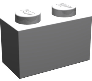 LEGO Medium Stone Gray Brick 1 x 2 without Bottom Tube (3065 / 35743)