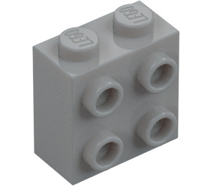 LEGO Medium Stone Gray Brick 1 x 2 x 1.6 with Studs on One Side (22885)