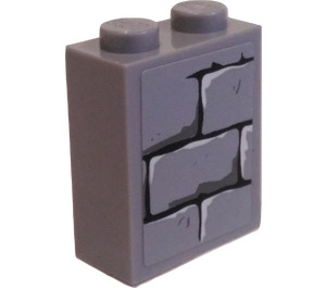LEGO Gris pierre moyen Brique 1 x 2 x 2 avec Bricks Autocollant avec porte-goujon intérieur (3245)